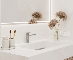 Керамогранит Laparet Advance White velvet finish рект (80х80) сатинированный